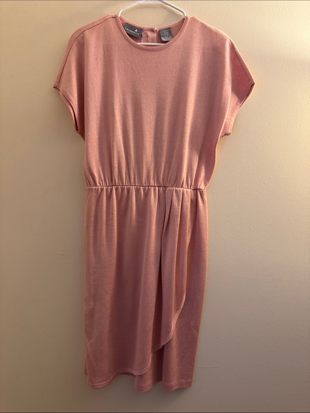 LIZ CLAIBORNE Vintage Pink Knit Dress